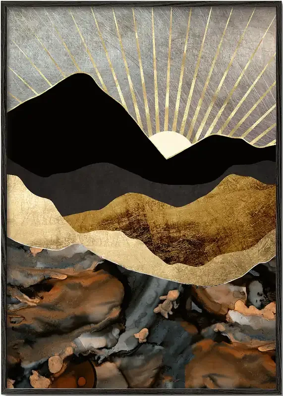 Copper and Gold Mountains – Poster / 8 » x 12 » in / No