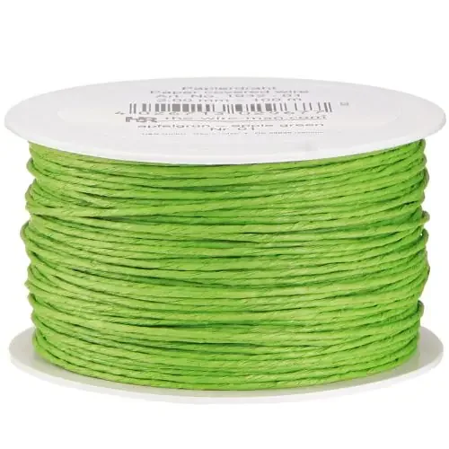 Cordón de papel recubierto de alambre Ø2mm 100m verde manzana