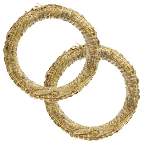 Corona de paja Corona decorativa romana de paja 30/4cm 2 piezas