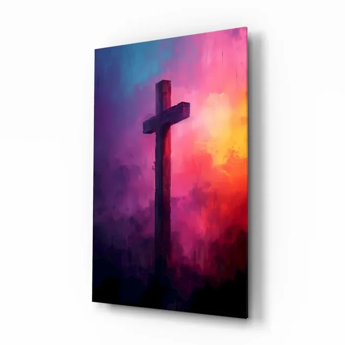 Cross Glass Wall Art Designer Collection – 28.5 » x 18 «