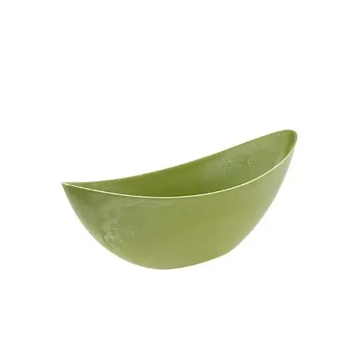 Cuenco decorativo de plástico verde claro 39 cm x 13 cm H13 cm 1 pieza