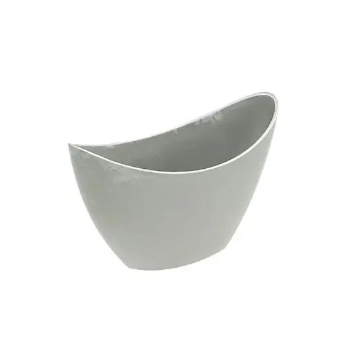 Cuenco decorativo plástico gris 20cm x 9cm H11,5cm 1 pieza