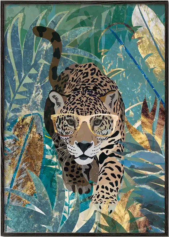 Curious jaguar in the jungle – Poster / 8 » x 12 » in / No
