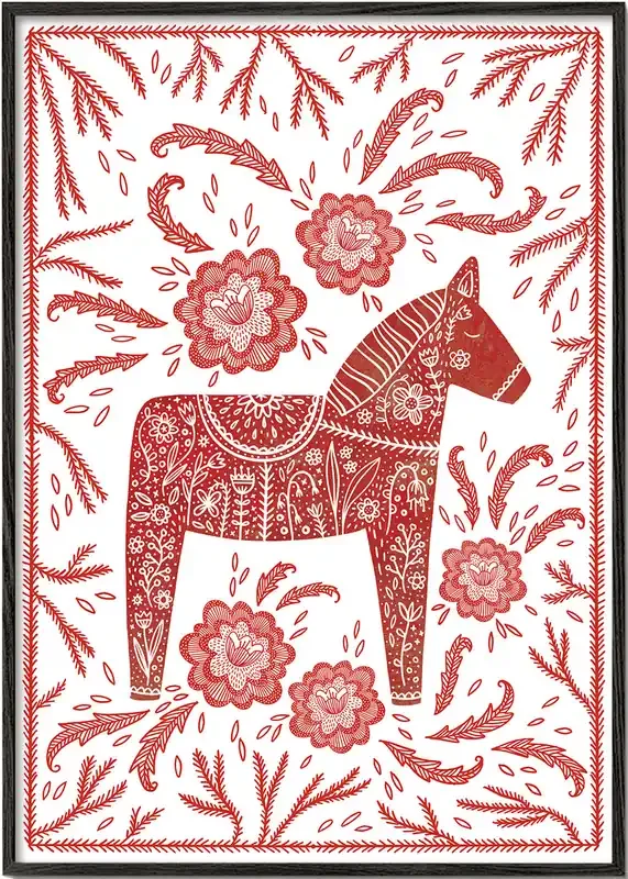 Dala Horse – Poster / 8 » x 12 » in / No