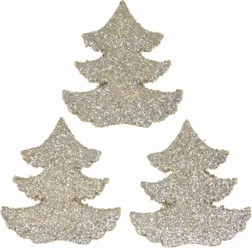 Decoración dispersa árbol de Navidad brillo dorado 4cm 72 piezas
