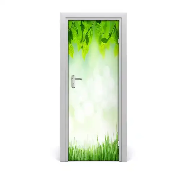 Door adhesive Hojas y hierba