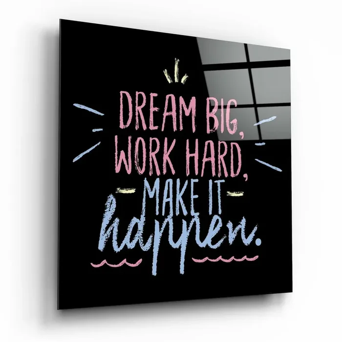 “Dream Big” Glass Wall Art – 15 » X 15 «