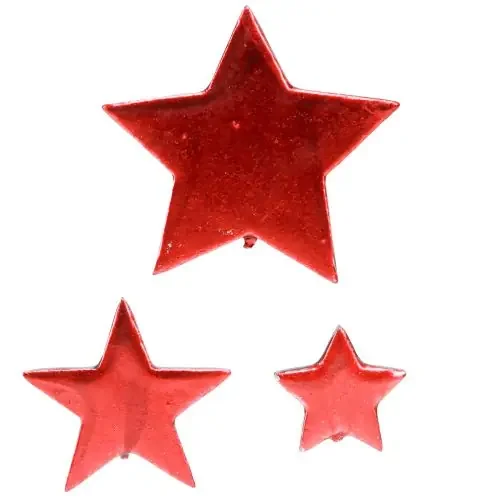 Estrellas Rojas Decorativas para Esparcir Ø3/5/7cm – 2.ª Opción – 44 uds