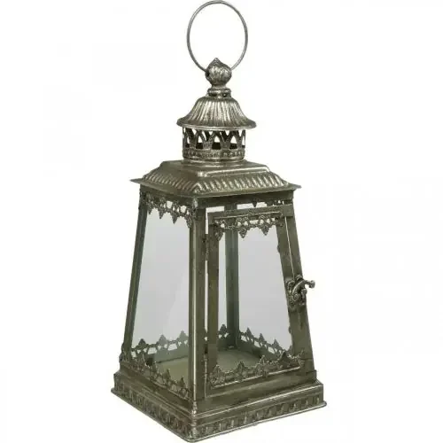Farolillo decorativo vintage farolillo de jardín de metal Al.33cm