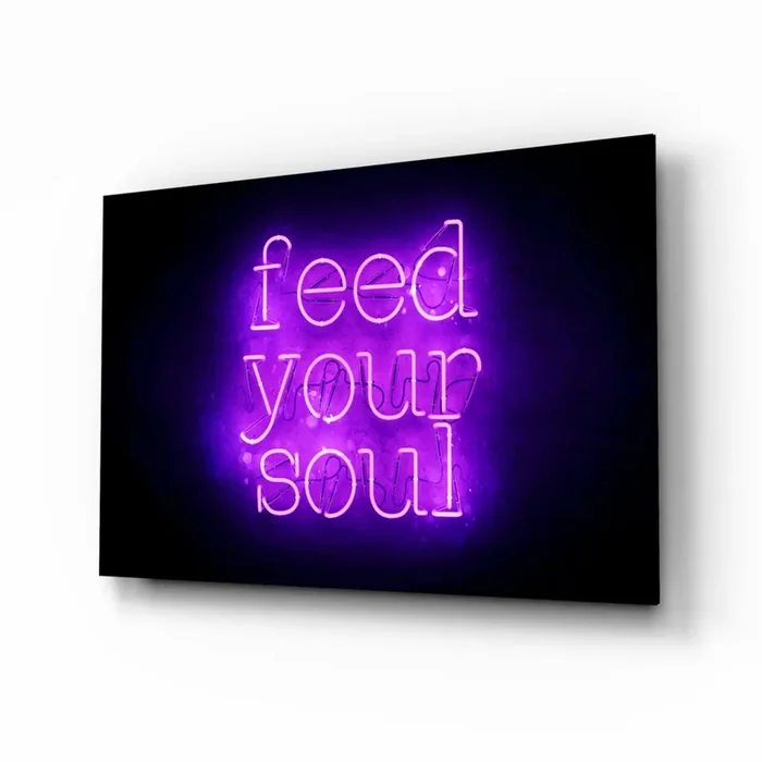 “Feed Your Soul” Glass Wall Art – 28.5 » x 18 «
