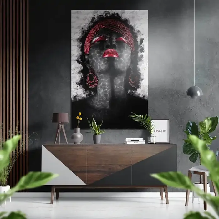 Feel the Red Brushed Aluminium Dibond Wall Art – 23,5 «x15,5 «