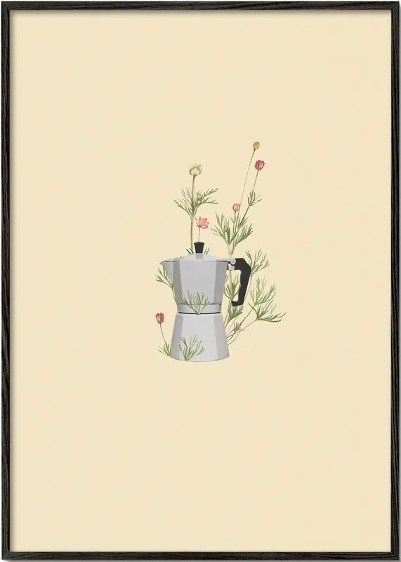 Floral moka express – Poster / 8 » x 12 » in / No