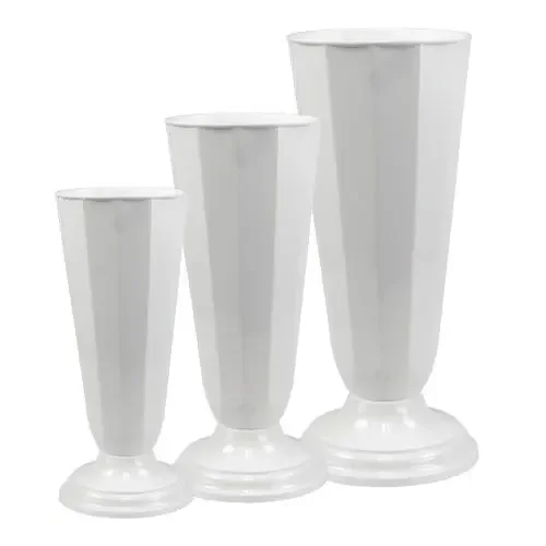 Florero “Szwed” blanco Ø13cm – 20cm, 1ud