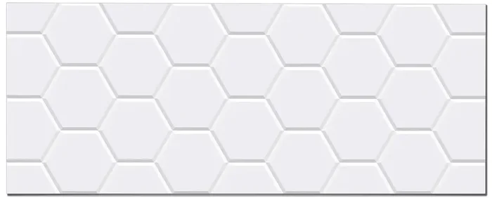 Frente de Cocina Azulejo Hexagonal Blanco – 40 x 100 cm
