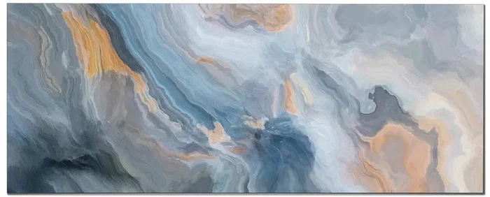 Frente de Cocina Mármol Azul y Naranja – 40 x 100 cm