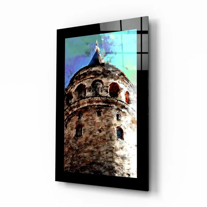Galata Tower Glass Wall Art – 28.5 » x 18 «
