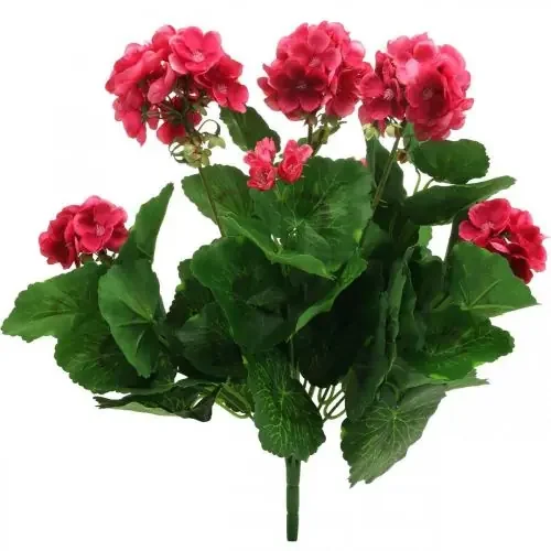 Geranio flor artificial rosa flor de balcón artificial 7 flores Al.38cm