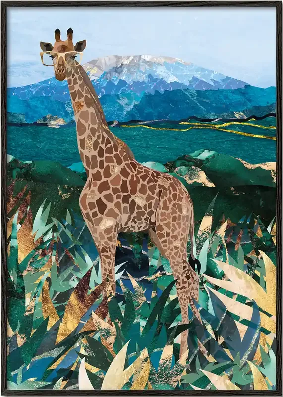 Giraffe‘s morning walk – Poster / 8 » x 12 » in / No