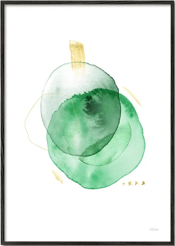 GIROS EN VERDE Y ORO – Poster / 12 » x 16 » in / No