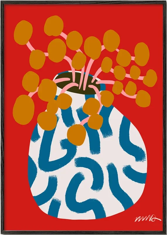 Gold Blooms Still Life – Poster / 8 » x 12 » in / No