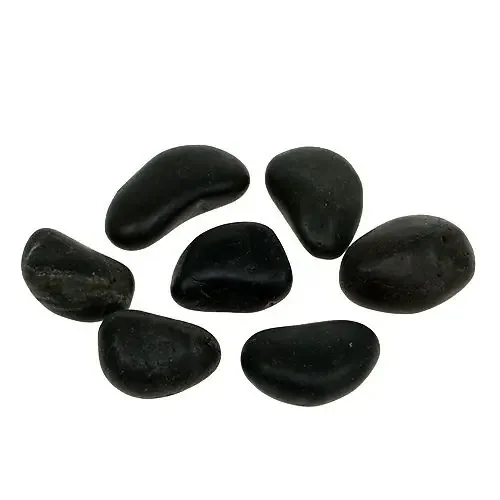 Guijarros de río negros mate 2cm – 5cm 1kg