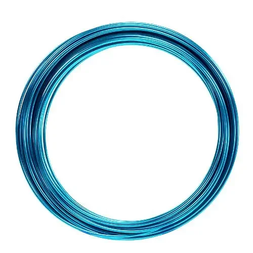 Hilo de aluminio 2mm 100g turquesa