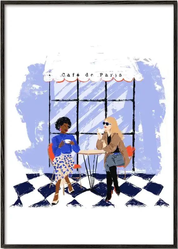 Illustration Café de Paris – Poster / 8 » x 12 » in / No
