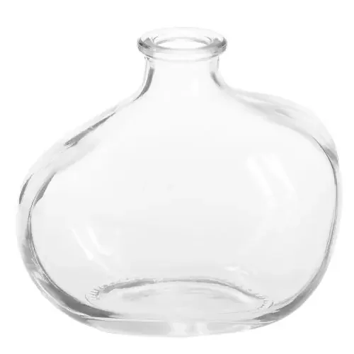 Jarrón de cristal pequeño moderno mini jarrón de cristal transparente 11×6×10cm 3 piezas