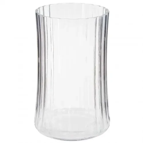 Jarrones de vidrio jarrones decorativos decoración con ranuras transparentes Ø12cm H19cm 2ud