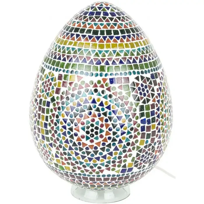 Lámpara de cristal Nepal huevo 26×36 cm