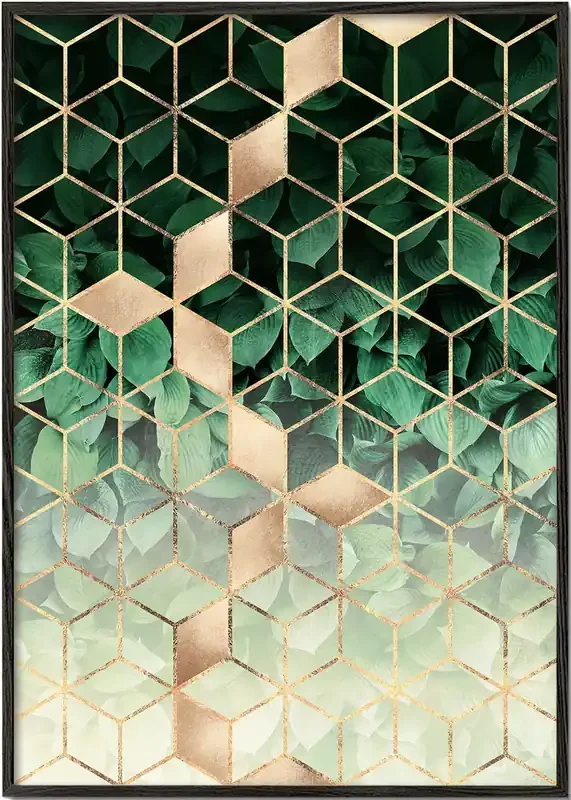 Leaves and cubes – Poster / 8 » x 12 » in / No
