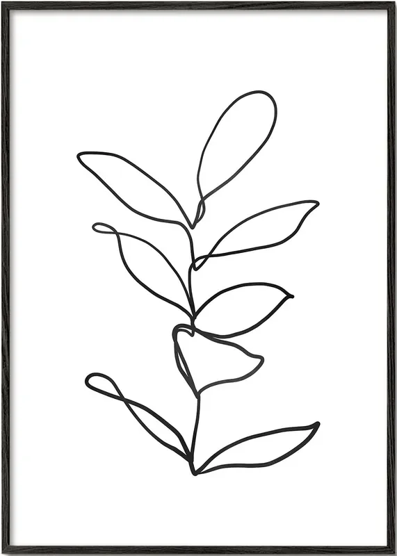 Lines Leaves II – Poster / 8 » x 12 » in / No