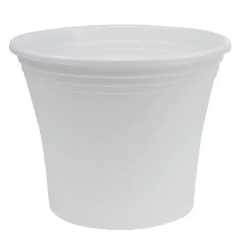 Maceta de plástico “Irys” blanco Ø29cm H24cm 1ud