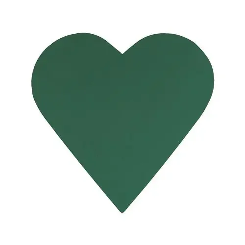 Material enchufable de corazón de espuma floral verde 31 cm × 29 cm 2 piezas