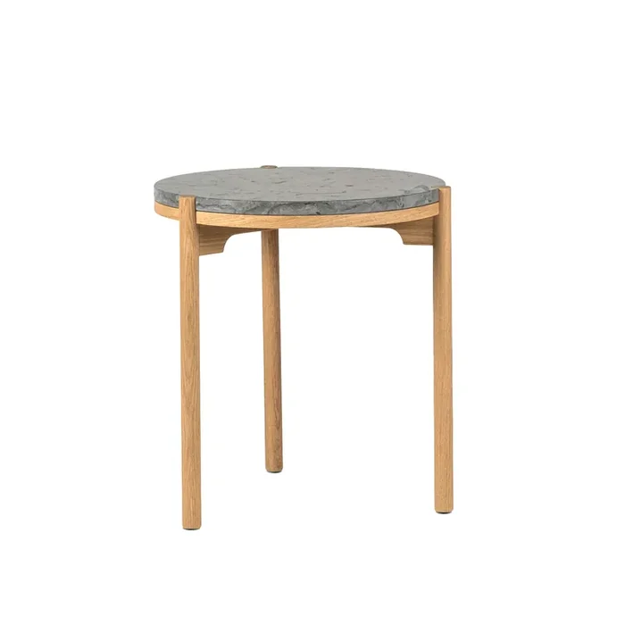 Mesita auxiliar Dondo roble blanqueado Ø45 cm | Mavis | Tienda online Affare