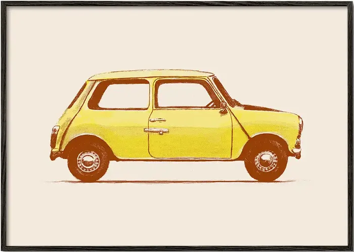 Mini – Vintage Car – Poster / 8 » x 12 » in / No