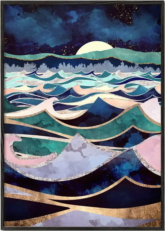 Moonlit Ocean – Poster / 8 » x 12 » in / No