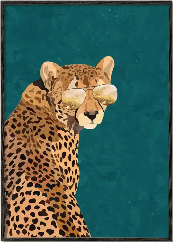 Movie star Cheetah gold and green – Poster / 8 » x 12 » in / No
