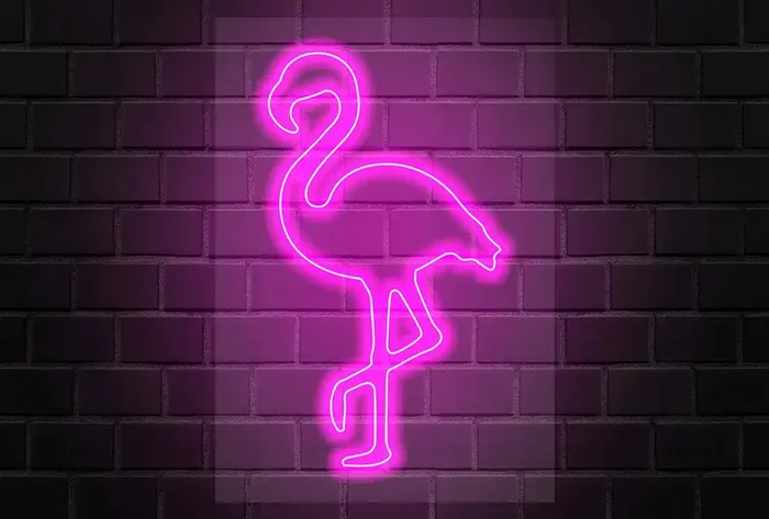 Neón Flex LED Flamenco Rosa – 35 x 50 cm