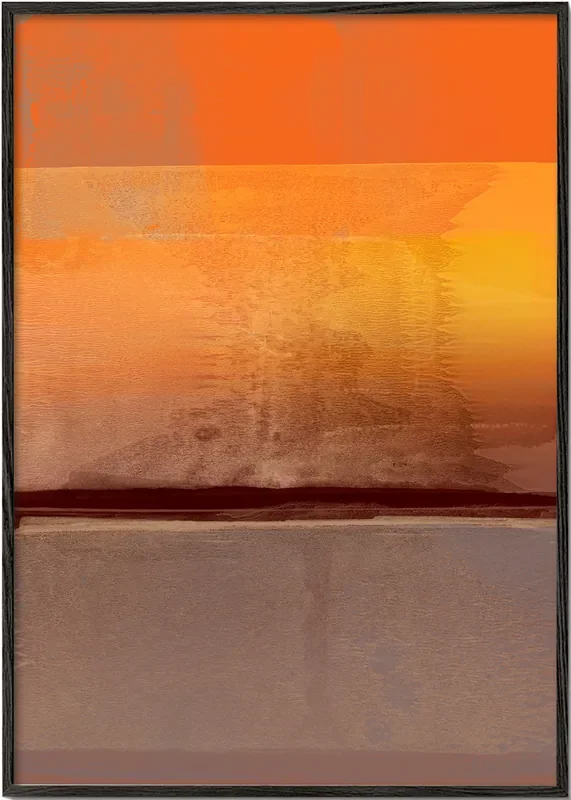 Organic Stack In Orange Brown 2 – Poster / 8 » x 12 » in / No