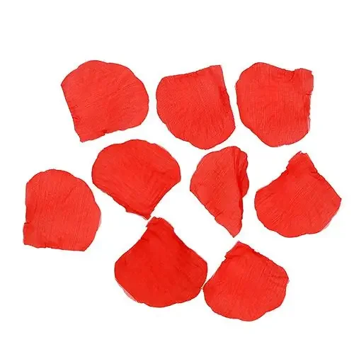 Pétalos de rosa rojo 4,5cm 144 piezas