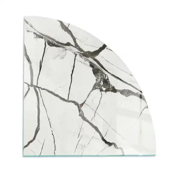Placa de protección para estufa quarter Patrón de vetas de mármol