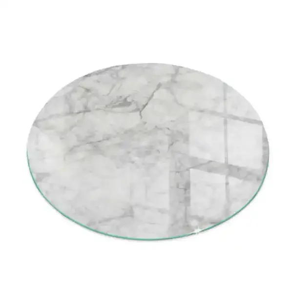 Placa protectora suelo estufa redonda Patrón de textura de mármol
