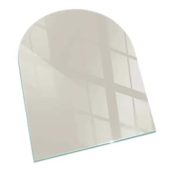 Placa protectora suelo estufa semi-ovalada Color Crema Claro