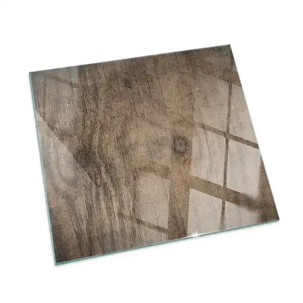 Protector de suelo para estufa rectangular Patrón de madera natural