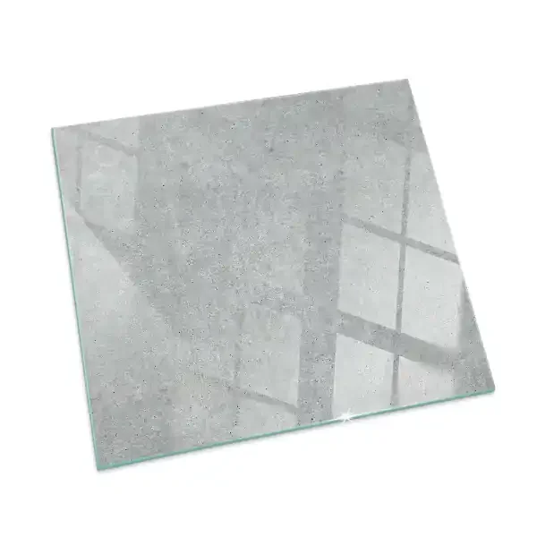 Protector suelo para estufa de leña rectangular Textura de hormigón crudo