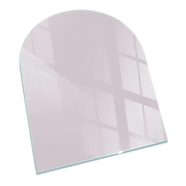 Protector suelo para estufa de leña semi-ovalada Color morado claro