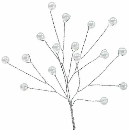 Rama perla blanca L18cm 2 piezas