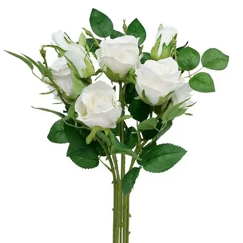 Ramo de rosas blanco L46cm