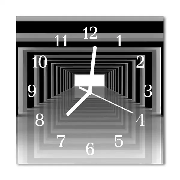 Reloj de vidrio para cocina 3d túnel